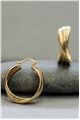 Nicolette Interlocked Gold Hoop Earrings