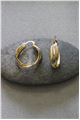 Nicolette Interlocked Gold Hoop Earrings