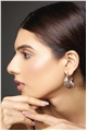 Thea Interlocked Silver Hoop Earrings