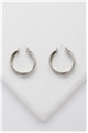 Thea Interlocked Silver Hoop Earrings