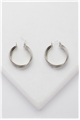 Thea Interlocked Silver Hoop Earrings