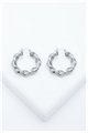 Sienna Silver Twisted Hoop Earrings