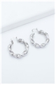 Sienna Silver Twisted Hoop Earrings