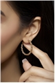 Mariah Gold Beaded Hoop Earrings