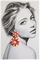 Marigold Swirl Hoop Earrings