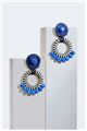 Zinnia Spiral Bead Hoop Earrings