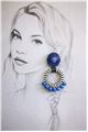 Zinnia Spiral Bead Hoop Earrings