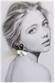 Ebony Ivory Poppy Drop Earrings