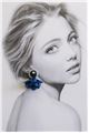 Sapphire Poppy Drop Earrings