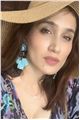 Turquoise Primrose Petale Beachwear Drop Earrings