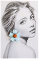 Cyan L’aster Acrylic Flower Stud Earrings