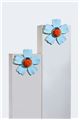 Cyan L’aster Acrylic Flower Stud Earrings