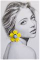 Soleil L’aster Acrylic Flower Stud Earrings