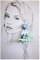 Seafoam Fushia Acrylic Drop Earrings