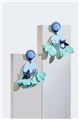 Seafoam Fushia Acrylic Drop Earrings