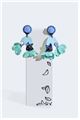 Seafoam Fushia Acrylic Drop Earrings