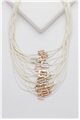 Cotton Cloud Cascade Rose Gold Layered Necklace
