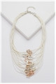 Cotton Cloud Cascade Rose Gold Layered Necklace