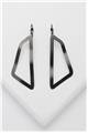 Matt Black Asymmetrical Dangler Earrings