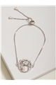 Owl Silver Cubic Zirconia Bracelet