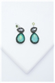 Emily Turquoise Crystal Crochet Earrings