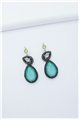 Emily Turquoise Crystal Crochet Earrings