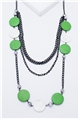 Lime Shell Layered Necklace