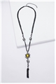 Topaz Gemstone Pendant Tassel Necklace