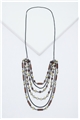 Ginger Glass Bead Layered Necklace