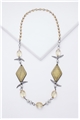 Diamond Bead Glass Stone Necklace