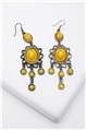 Amber Gemstone Drop Earrings