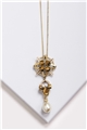 Star-Light Gold Pearl Drop Necklace