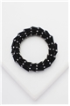 Matt Black Spiral Crystal Bracelet