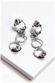Heavenly Silver Crystal Dangle Earrings