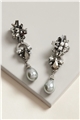 Silver-Striking Pearl Drop Earrings
