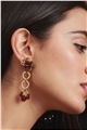 Spacial-Red Starry Dangle Earrings