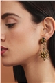 Meteor-Gold Crystal Drop Earrings