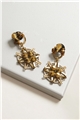 Meteor-Gold Crystal Drop Earrings