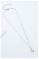 Dainty White Round Necklace