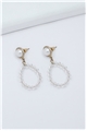 Acrylic Beaded Round Hoop Earrings