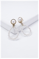 Acrylic Beaded Round Hoop Earrings