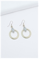 White Stone Gold Hoop Earrings