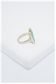 Twin Turquoise Bar Marble Ring