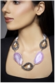 Love Shine Agate Crystal Tie Up Bib Necklace