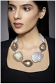 Party On The Coast Agate Crystal Tie Up Bib Necklace