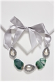 Shaded Emerald Agate Crystal Tie Up Bib Necklace