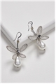 Gleaming My Way Floral Pearl Drop Earrings