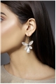Gleaming My Way Floral Pearl Drop Earrings