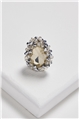 Charms of The Night Champagne Crystal Statement Ring