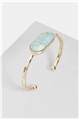 Omega Turquoise Stone Jarred Cuff